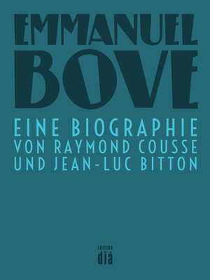 cover image of Emmanuel Bove